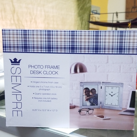 Sempre Accents Sempre Photo Frame Desk Clock Poshmark